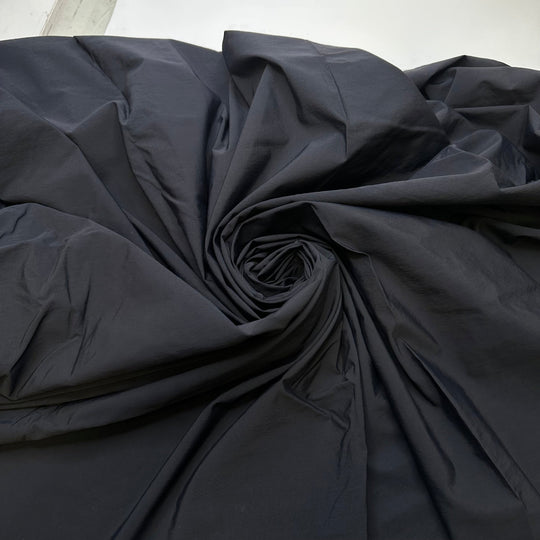 Flock On The Water - Wind Resistance Polyester Blend Woven - Dark Navy - 2M Bundle - True Deadstock fabric Fabric by private - Sustainable Textile | FABCYCLE