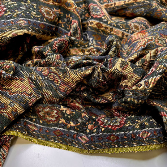 Florist - Poly/Cotton Woven - Green Multi Floral - 1.8M Bundle - True Deadstock fabric Fabric by private - Sustainable Textile | FABCYCLE