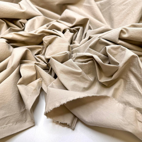 Flouncy Business Casual - Cotton Blend Woven - Light Beige - 2.75M Bundle - True Deadstock fabric Fabric by private - Sustainable Textile | FABCYCLE