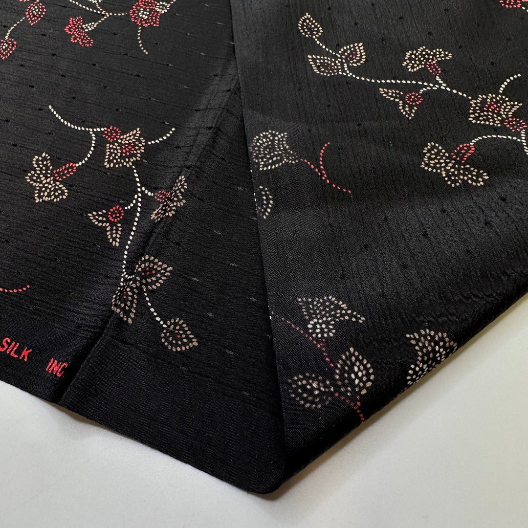 Flourishing - Polyester Blend Woven - Black Multi Floral - 2.5M Bundle - True Deadstock fabric Fabric by private - Sustainable Textile | FABCYCLE