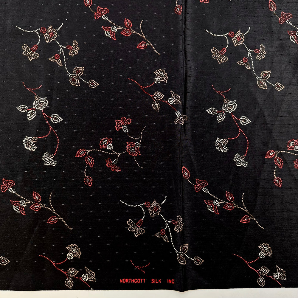 Flourishing - Polyester Blend Woven - Black Multi Floral - 2.5M Bundle - True Deadstock fabric Fabric by private - Sustainable Textile | FABCYCLE