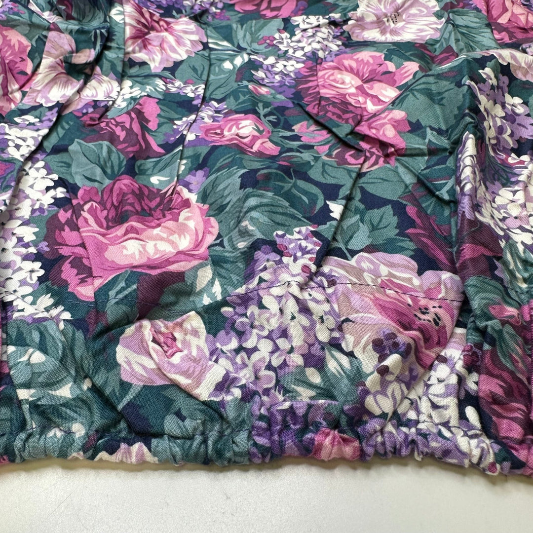 Flowers At Curtain Call - Cotton Blend Woven - Pink/Green Floral - Bundles - True Deadstock fabric Fabric by private - Sustainable Textile | FABCYCLE