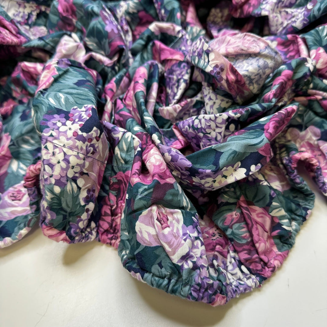 Flowers At Curtain Call - Cotton Blend Woven - Pink/Green Floral - Bundles - True Deadstock fabric Fabric by private - Sustainable Textile | FABCYCLE