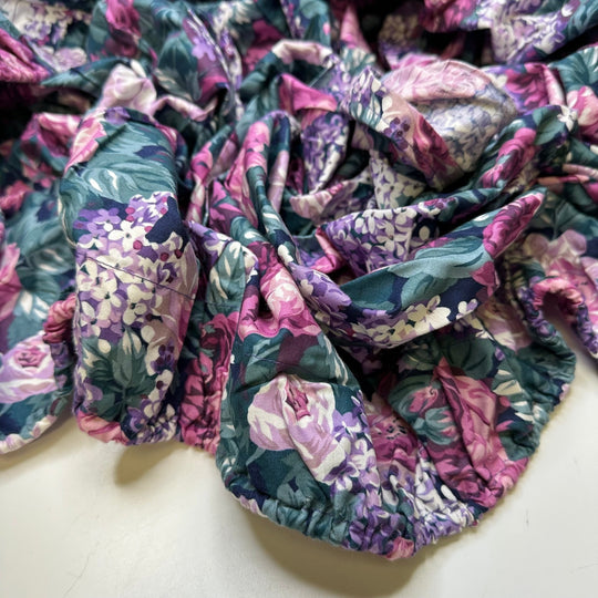 Flowers At Curtain Call - Cotton Blend Woven - Pink/Green Floral - Bundles - True Deadstock fabric Fabric by private - Sustainable Textile | FABCYCLE