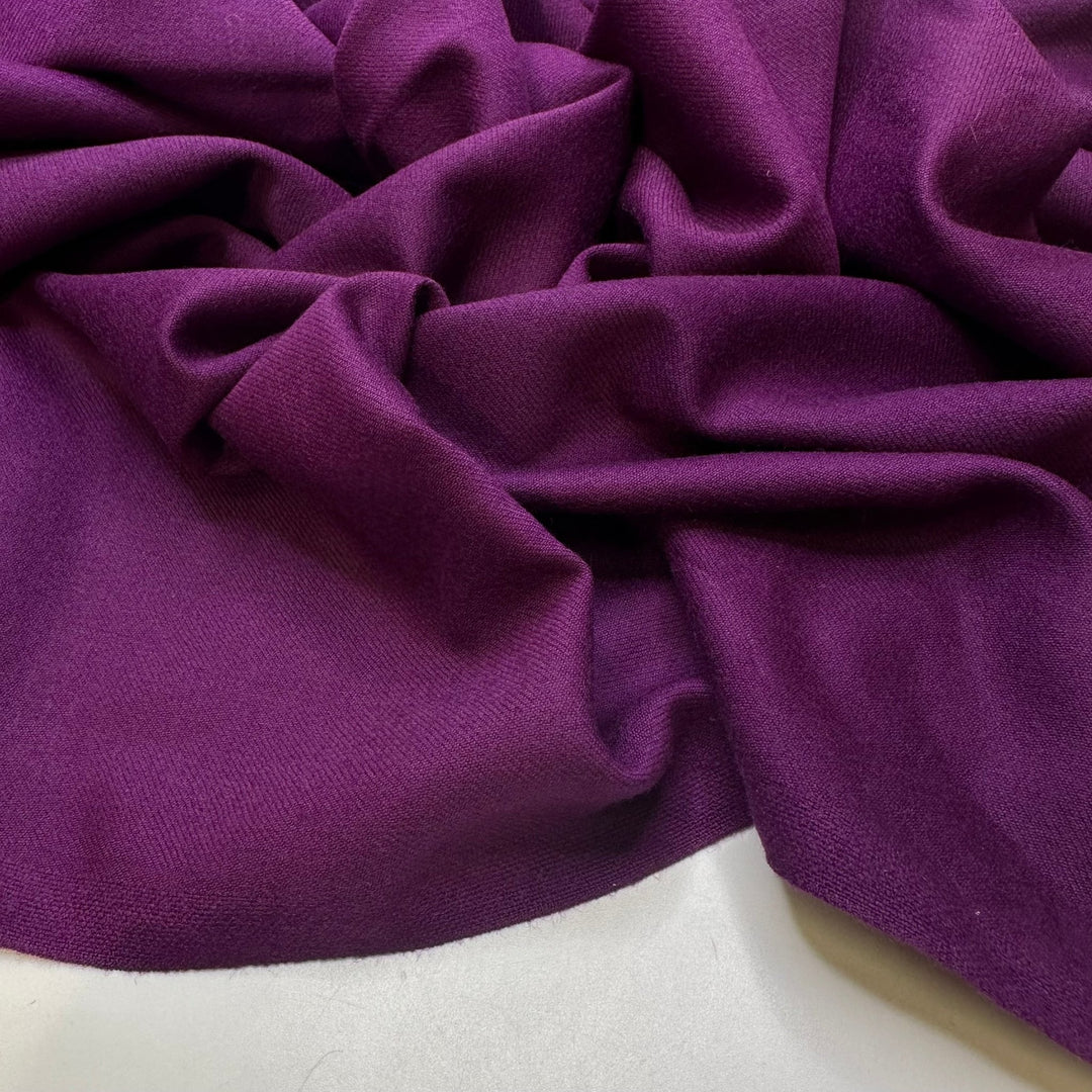 Flying Purple People Pleater - Wool Blend Woven - Purple - 0.75M Bundle - True Deadstock fabric Fabric by private - Sustainable Textile | FABCYCLE