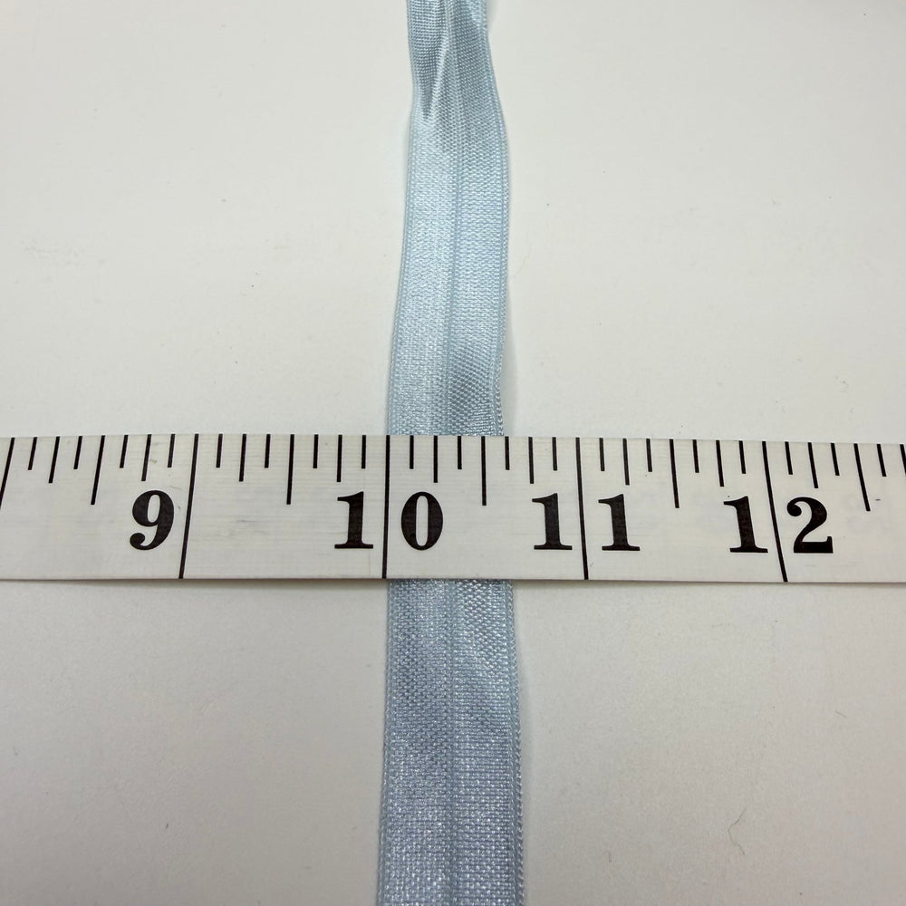½" Foldover Elastic - Light Blue - 1M - True Deadstock supplies Fabric by private - Sustainable Textile | FABCYCLE
