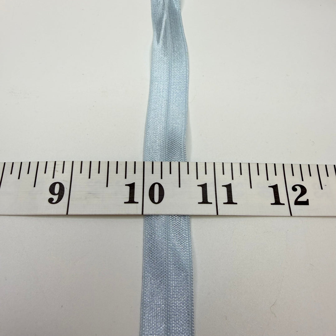 ½" Foldover Elastic - Light Blue - 1M - True Deadstock supplies Fabric by private - Sustainable Textile | FABCYCLE