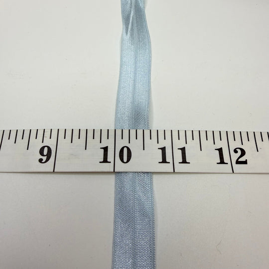 ½" Foldover Elastic - Light Blue - 1M - True Deadstock supplies Fabric by private - Sustainable Textile | FABCYCLE