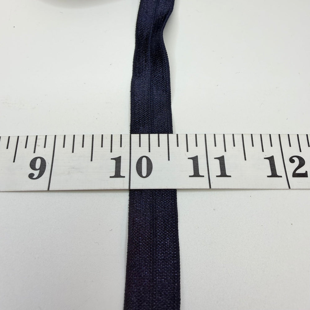 ½" Foldover Elastic - Navy - 1M - True Deadstock supplies Fabric by private - Sustainable Textile | FABCYCLE