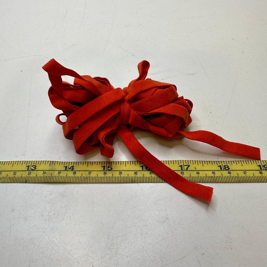 ⅜" Foldover Elastic - Orange - 4M Bundle - True Deadstock supplies Fabric by private - Sustainable Textile | FABCYCLE