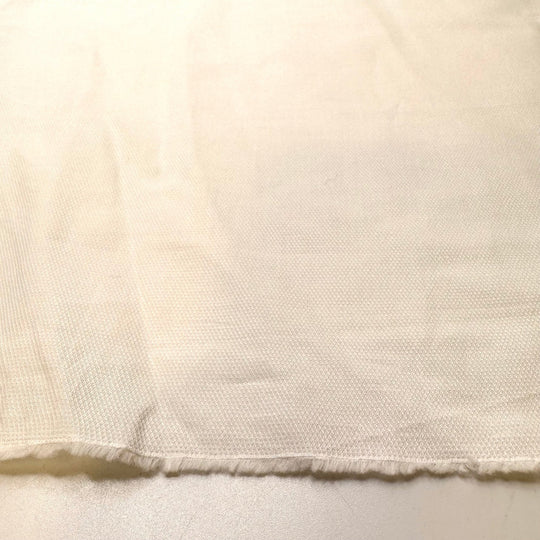 Footprints In The Snow - Cotton Blend Woven - White - 2.4M Bundle - True Deadstock fabric Fabric by private - Sustainable Textile | FABCYCLE