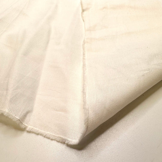 Footprints In The Snow - Cotton Blend Woven - White - 2.4M Bundle - True Deadstock fabric Fabric by private - Sustainable Textile | FABCYCLE