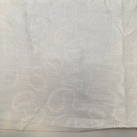 Footprints In The Snow - Lace Cotton Woven - White Paisley - 1.4M Bundle - True Deadstock fabric Fabric by private - Sustainable Textile | FABCYCLE