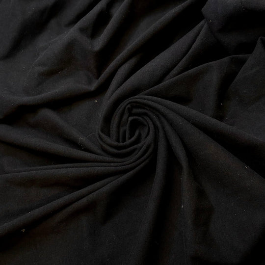 Forage With Friends - Rib Knit Natural Blend Knit - Black - 0.95M Bundle - True Deadstock fabric Fabric by private - Sustainable Textile | FABCYCLE