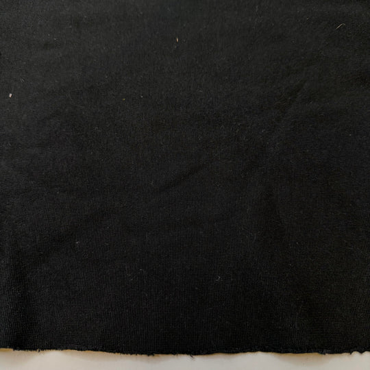 Forage With Friends - Rib Knit Natural Blend Knit - Black - 0.95M Bundle - True Deadstock fabric Fabric by private - Sustainable Textile | FABCYCLE