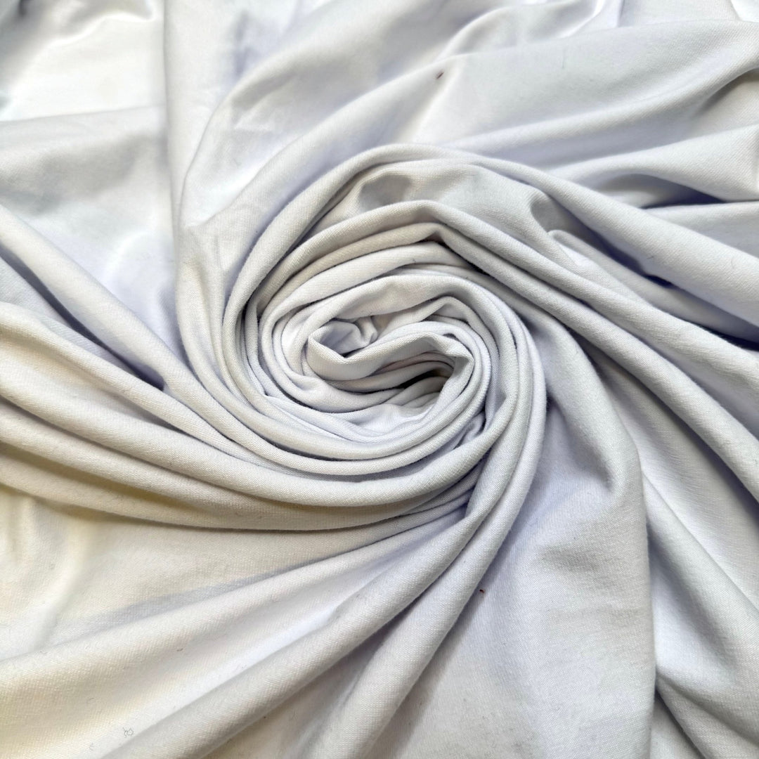 Foraged Fibres - Jersey Natural Blend Knit - White - 2.45M Bundle - True Deadstock fabric Fabric by private - Sustainable Textile | FABCYCLE