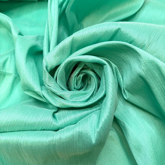 Foraging Along The River - Polyester Blend Woven - Light Teal - 1.8M Bundle - True Deadstock fabric Fabric by private - Sustainable Textile | FABCYCLE