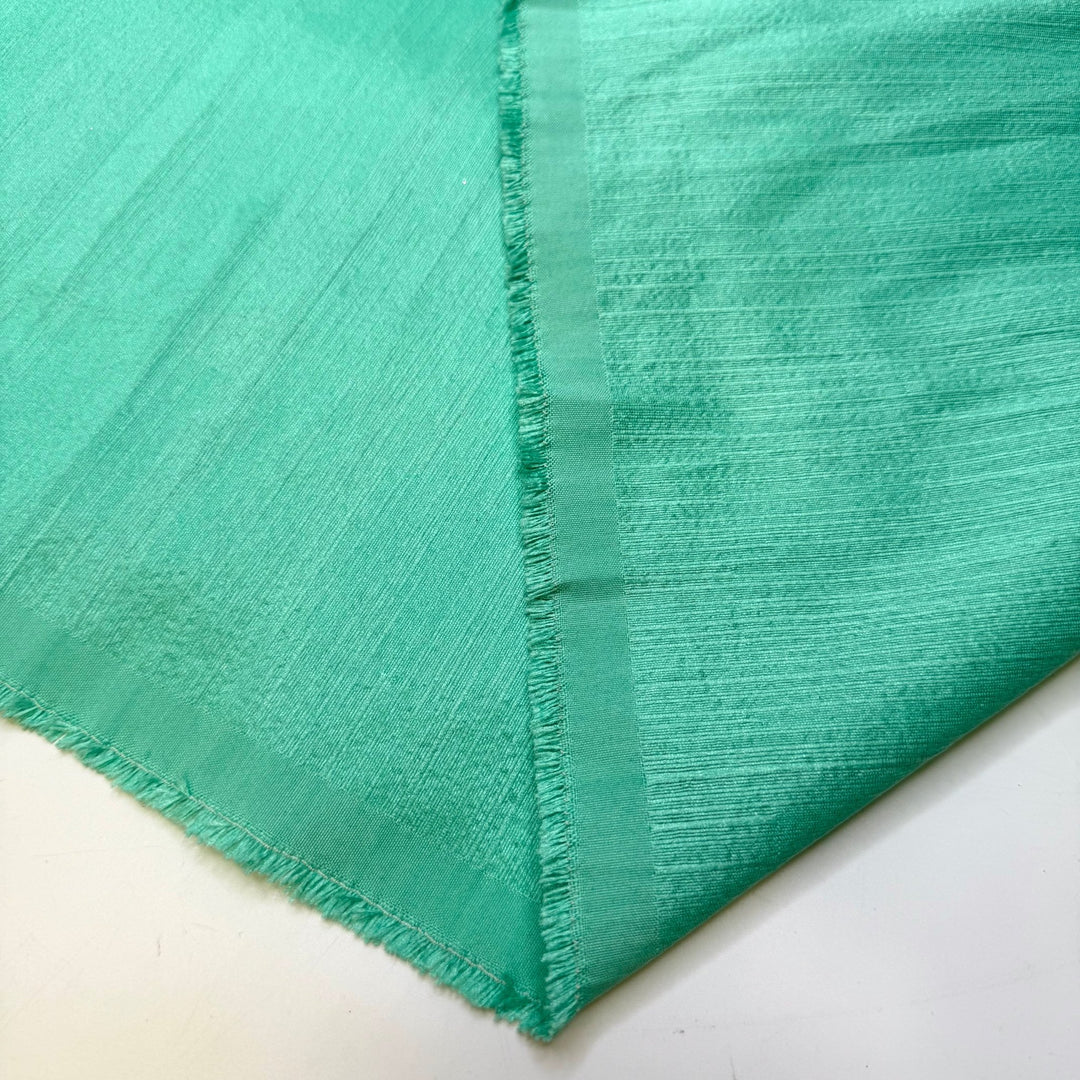 Foraging Along The River - Polyester Blend Woven - Light Teal - 1.8M Bundle - True Deadstock fabric Fabric by private - Sustainable Textile | FABCYCLE