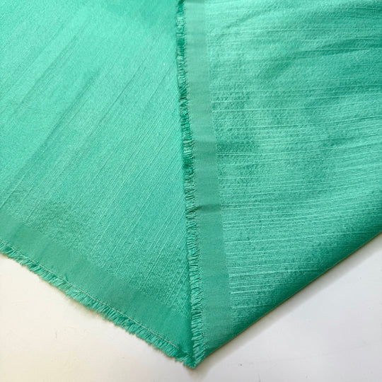 Foraging Along The River - Polyester Blend Woven - Light Teal - 1.8M Bundle - True Deadstock fabric Fabric by private - Sustainable Textile | FABCYCLE