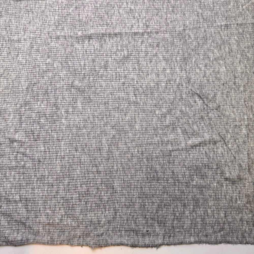 Foraging Meet Cute - Rib Knit Bamboo Blend Knit - Light Grey - 2.6M Bundle - True Deadstock fabric Fabric by private - Sustainable Textile | FABCYCLE