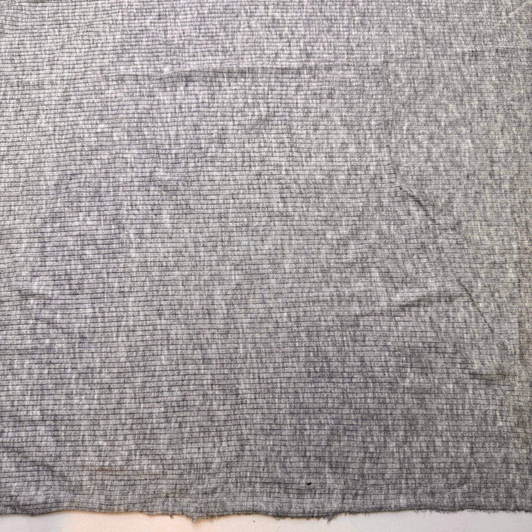 Foraging Meet Cute - Rib Knit Bamboo Blend Knit - Light Grey - 2.6M Bundle - True Deadstock fabric Fabric by private - Sustainable Textile | FABCYCLE