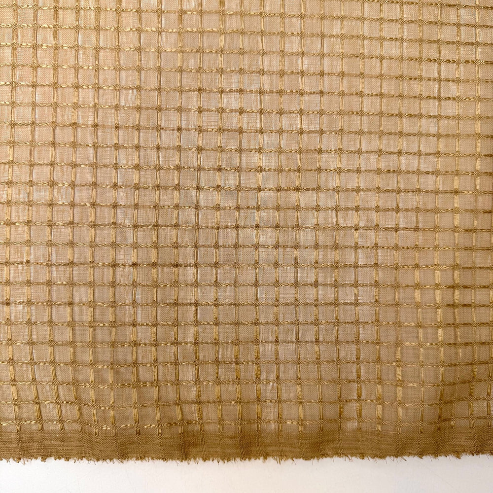 Foraging Scavenger Hunt - Polyester Blend Woven - Dark Beige Geometric - Bundles - True Deadstock fabric Fabric by private - Sustainable Textile | FABCYCLE