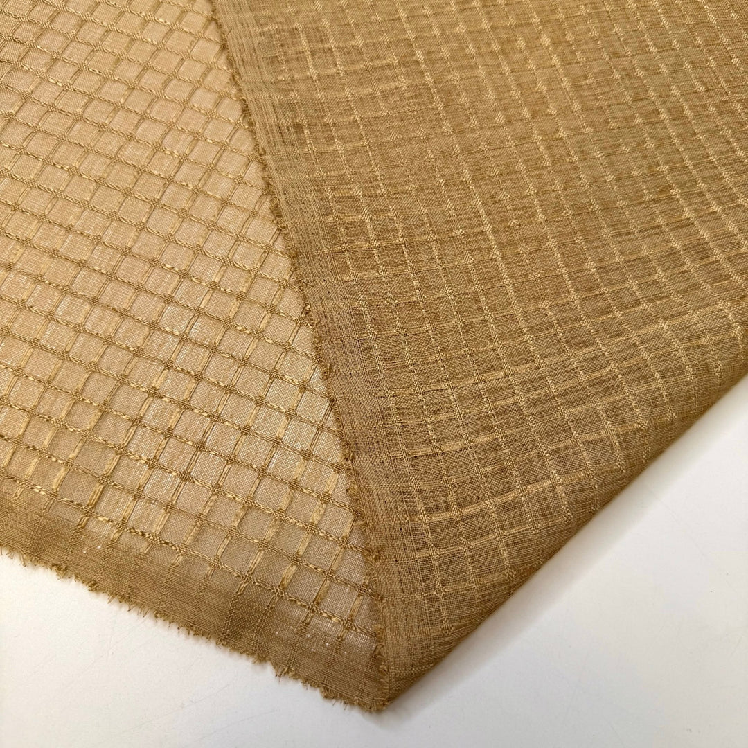 Foraging Scavenger Hunt - Polyester Blend Woven - Dark Beige Geometric - Bundles - True Deadstock fabric Fabric by private - Sustainable Textile | FABCYCLE