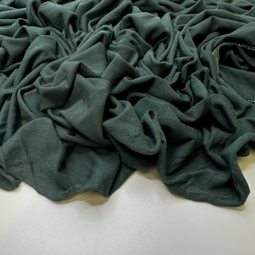Forest Seeker - Jersey Bamboo Blend Knit - Dark Green - 1.1M Bundle - True Deadstock fabric Fabric by private - Sustainable Textile | FABCYCLE