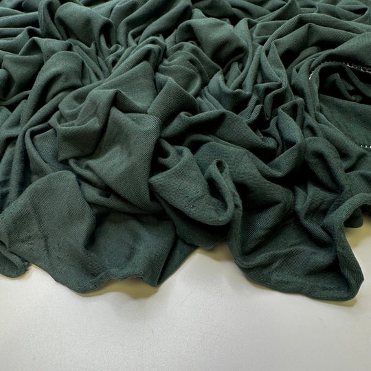 Forest Seeker - Jersey Bamboo Blend Knit - Dark Green - 1.1M Bundle - True Deadstock fabric Fabric by private - Sustainable Textile | FABCYCLE