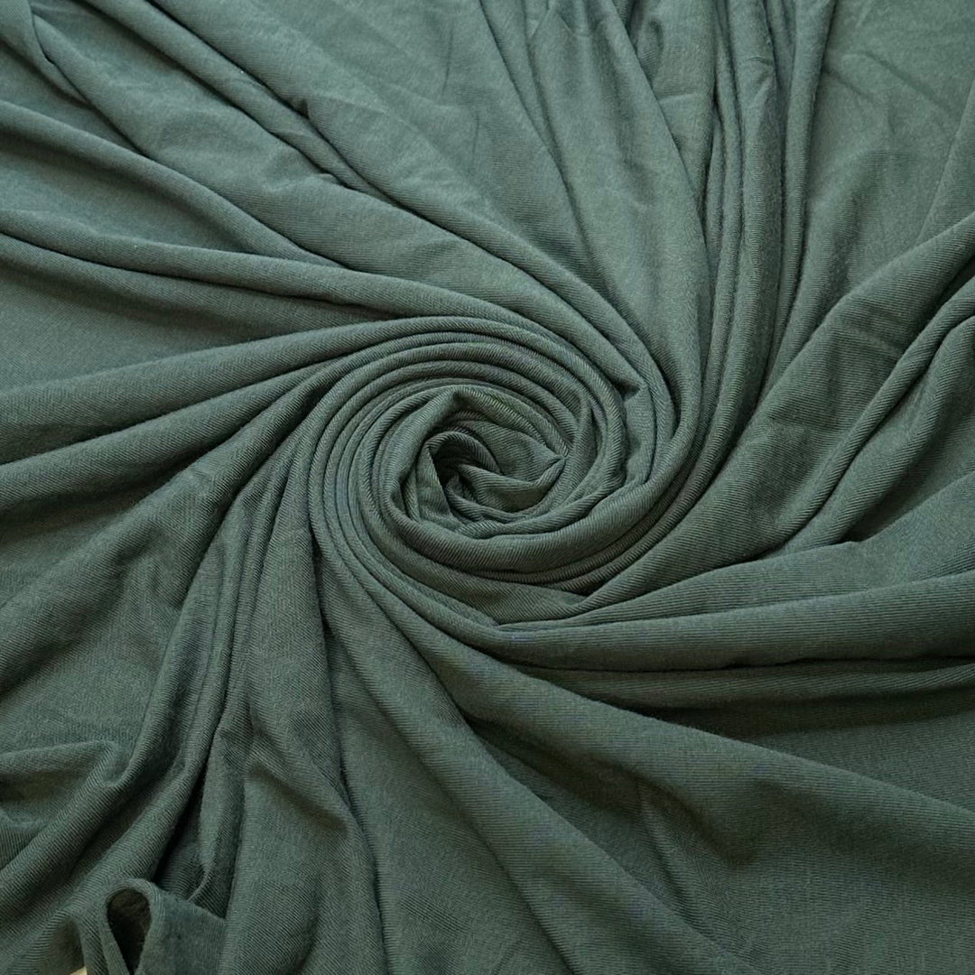 Forest Seeker - Jersey Bamboo Blend Knit - Dark Green - 1.1M Bundle - True Deadstock fabric Fabric by private - Sustainable Textile | FABCYCLE