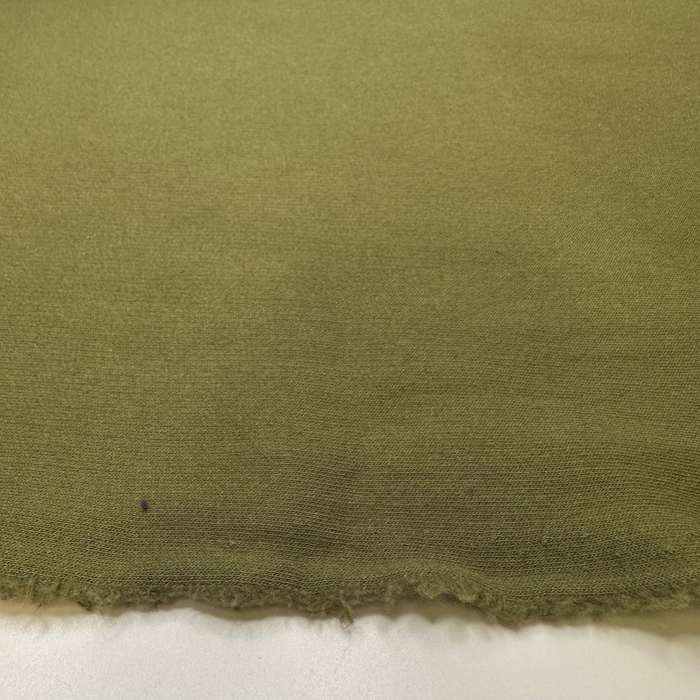 Forest Tranquility - Jersey Fleece Natural Blend Knit - Olive Green - Bundles - True Deadstock fabric Fabric by private - Sustainable Textile | FABCYCLE