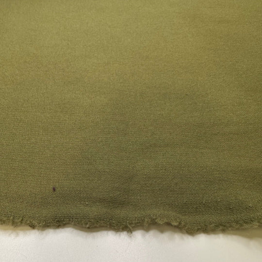 Forest Tranquility - Jersey Fleece Natural Blend Knit - Olive Green - Bundles - True Deadstock fabric Fabric by private - Sustainable Textile | FABCYCLE