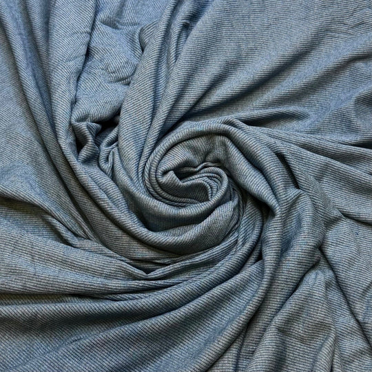 Forever Foraging - Rib Knit Wool/Spandex Knit - Blue - 3.7M Bundle - True Deadstock fabric Fabric by private - Sustainable Textile | FABCYCLE
