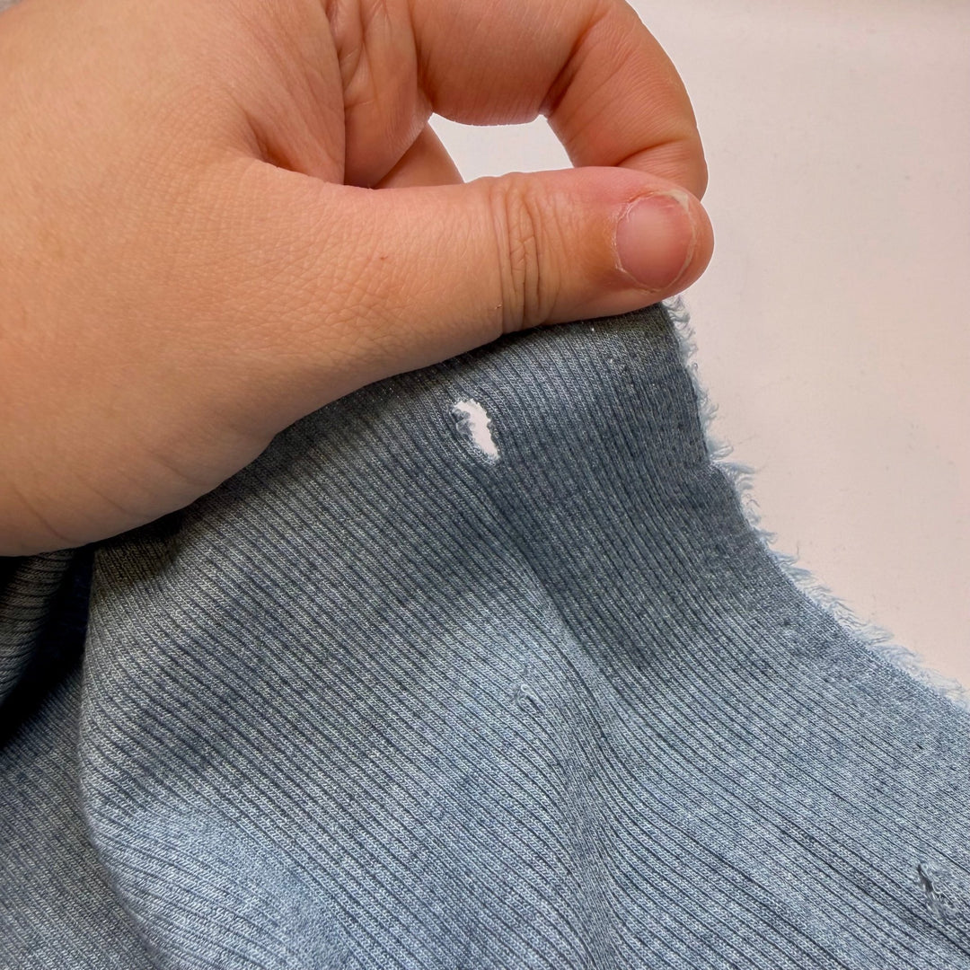 Forever Foraging - Rib Knit Wool/Spandex Knit - Blue - 3.7M Bundle - True Deadstock fabric Fabric by private - Sustainable Textile | FABCYCLE