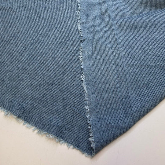 Forever Foraging - Rib Knit Wool/Spandex Knit - Blue - 3.7M Bundle - True Deadstock fabric Fabric by private - Sustainable Textile | FABCYCLE