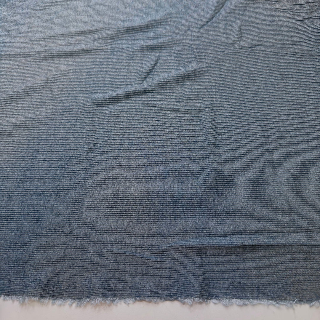 Forever Foraging - Rib Knit Wool/Spandex Knit - Blue - 3.7M Bundle - True Deadstock fabric Fabric by private - Sustainable Textile | FABCYCLE
