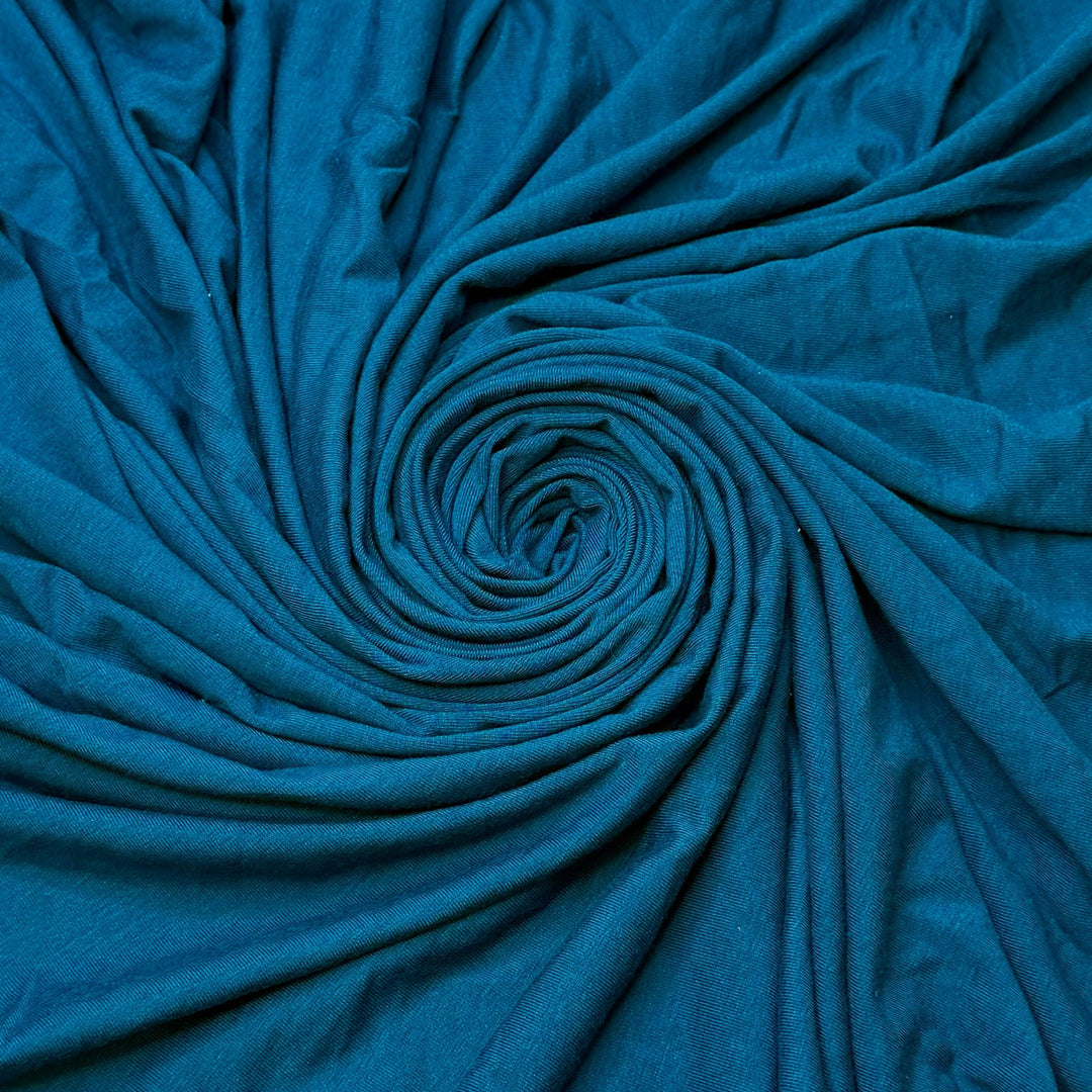 Forget Me Not - Jersey Bamboo Blend Knit - Dark Blue - 1M Bundle - True Deadstock fabric Fabric by private - Sustainable Textile | FABCYCLE