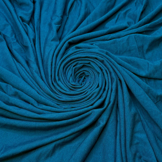 Forget Me Not - Jersey Bamboo Blend Knit - Dark Blue - 1M Bundle - True Deadstock fabric Fabric by private - Sustainable Textile | FABCYCLE