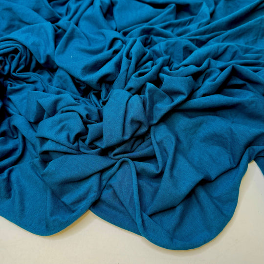 Forget Me Not - Jersey Bamboo Blend Knit - Dark Blue - 1M Bundle - True Deadstock fabric Fabric by private - Sustainable Textile | FABCYCLE