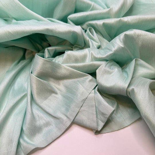 Forks Go On The Left - Polyester Blend Woven - Light Teal - Bundles - True Deadstock fabric Fabric by private - Sustainable Textile | FABCYCLE
