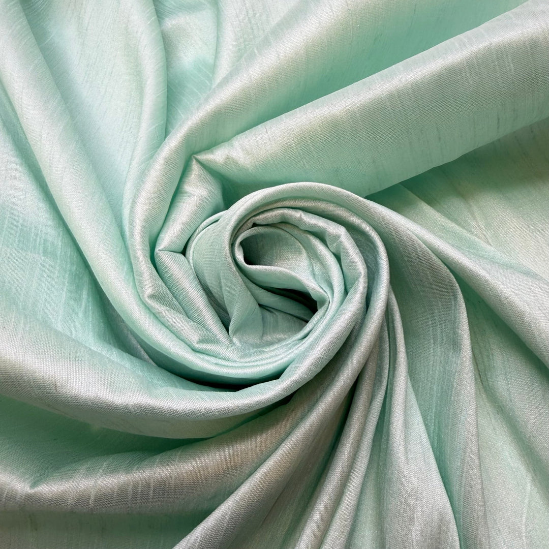 Forks Go On The Left - Polyester Blend Woven - Light Teal - Bundles - True Deadstock fabric Fabric by private - Sustainable Textile | FABCYCLE