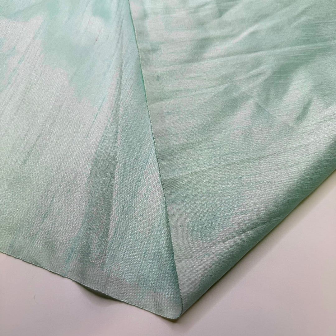 Forks Go On The Left - Polyester Blend Woven - Light Teal - Bundles - True Deadstock fabric Fabric by private - Sustainable Textile | FABCYCLE