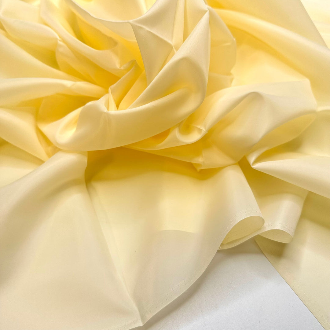 Four Weddings And A Funeral - Polyester Blend Woven - Light Yellow/Cream - 2.6M Bundle - True Deadstock fabric Fabric by private - Sustainable Textile | FABCYCLE