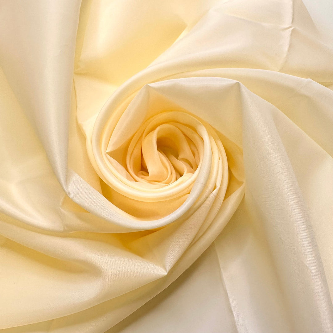 Four Weddings And A Funeral - Polyester Blend Woven - Light Yellow/Cream - 2.6M Bundle - True Deadstock fabric Fabric by private - Sustainable Textile | FABCYCLE