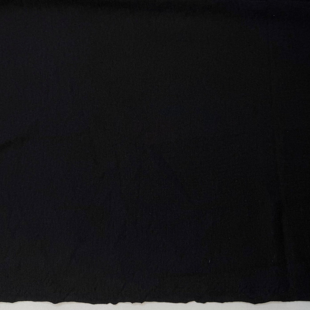 Foxtail Fern - French Terry Bamboo Blend Knit - Black - 3.25M Bundle - True Deadstock fabric Fabric by private - Sustainable Textile | FABCYCLE