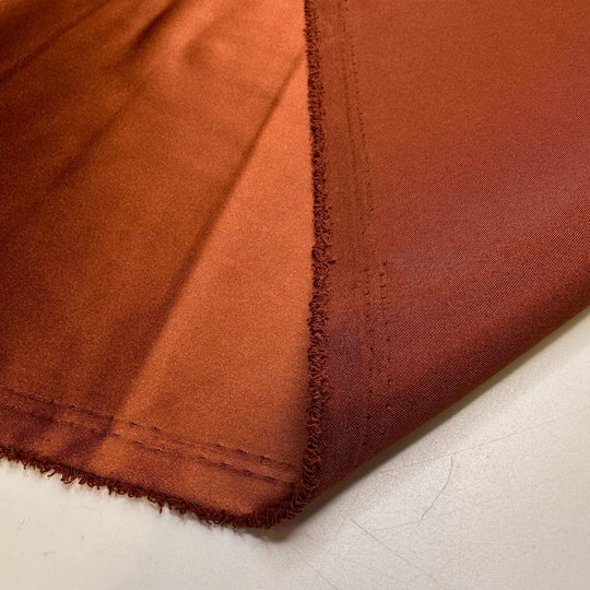 Framing A Quilt - Satin Poly Woven - Brown - 1.7M Bundle - True Deadstock fabric Fabric by private - Sustainable Textile | FABCYCLE