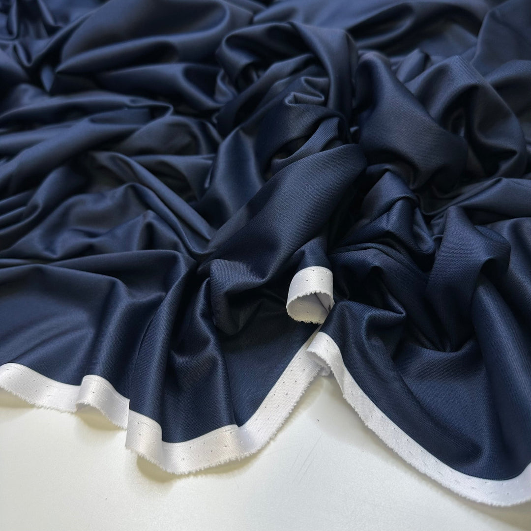 Free Diving - Chitosante Poly Knit - Navy - 2.65M Bundle - True Deadstock fabric Fabric by private - Sustainable Textile | FABCYCLE