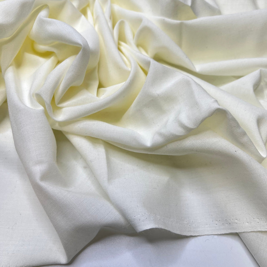 Freshly Pressed For Work - Poly/Cotton Woven - Cream - 2M Bundle - True Deadstock fabric Fabric by private - Sustainable Textile | FABCYCLE