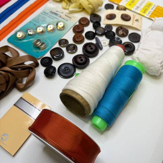 Friendly Reminders - Supplies Grab Bag - Multi - Pack - True Deadstock supplies Fabric by private - Sustainable Textile | FABCYCLE