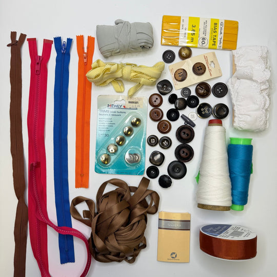 Friendly Reminders - Supplies Grab Bag - Multi - Pack - True Deadstock supplies Fabric by private - Sustainable Textile | FABCYCLE